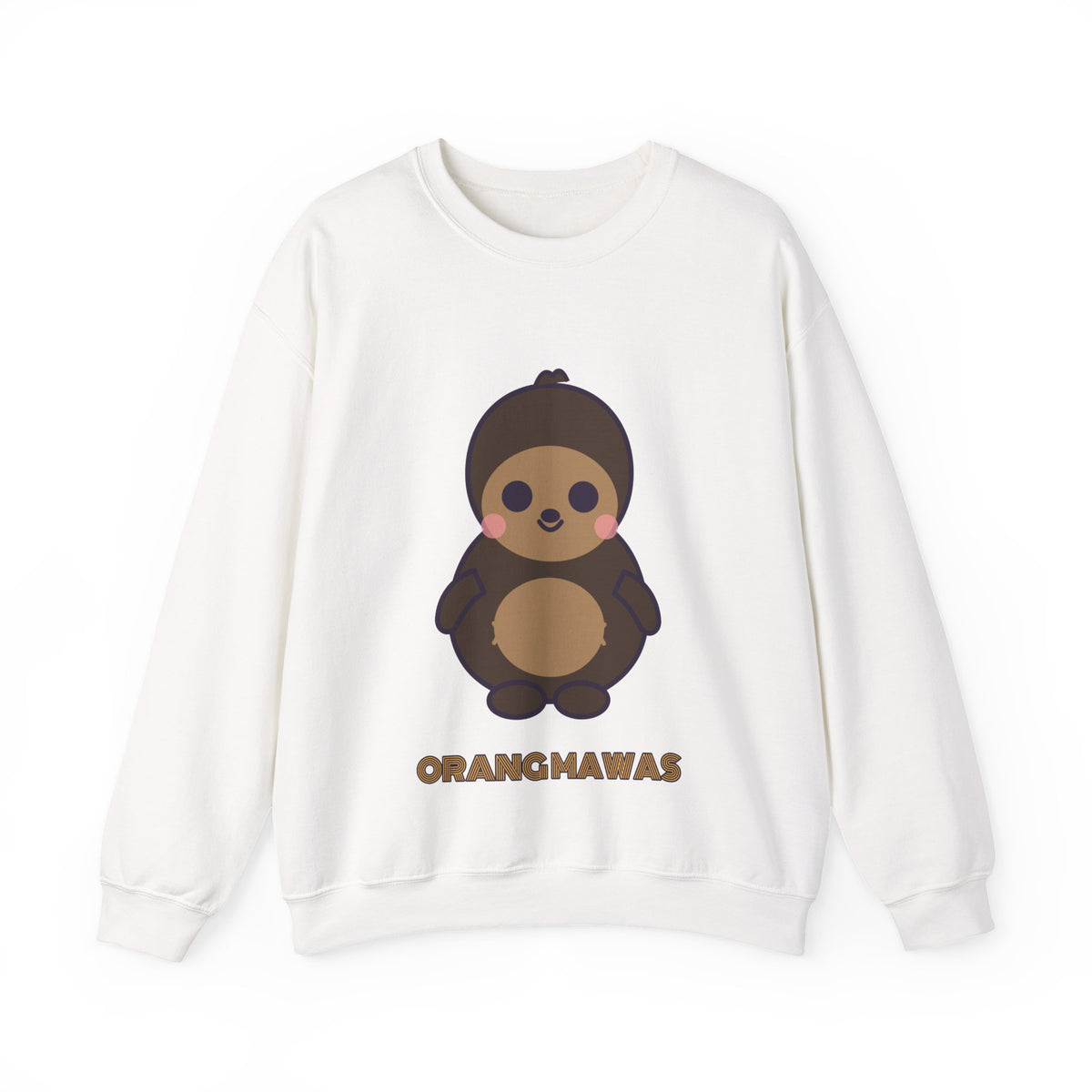 Cute Orang Mawas Unisex Graphic Pullover Sweatshirt