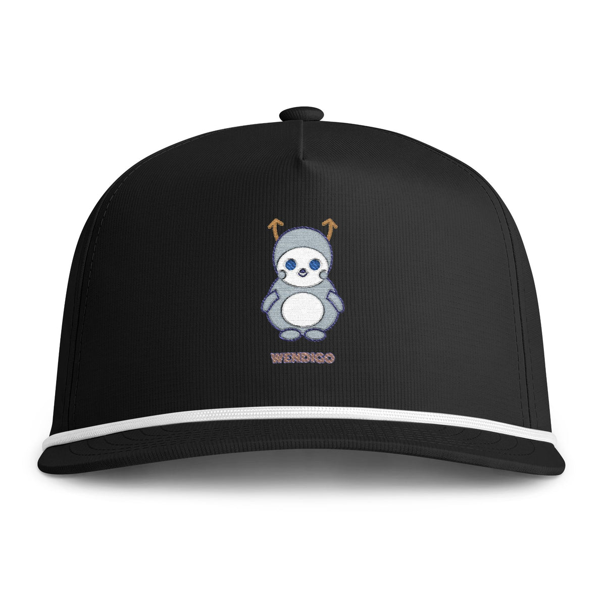 Cute Wendigo Embroidered Baseball Hat — Sunwashed Rope Cap