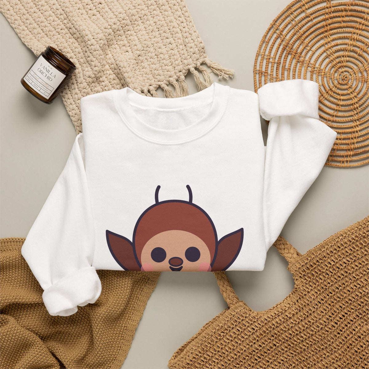 Cute Jersey Devil Unisex Graphic Pullover Sweatshirt