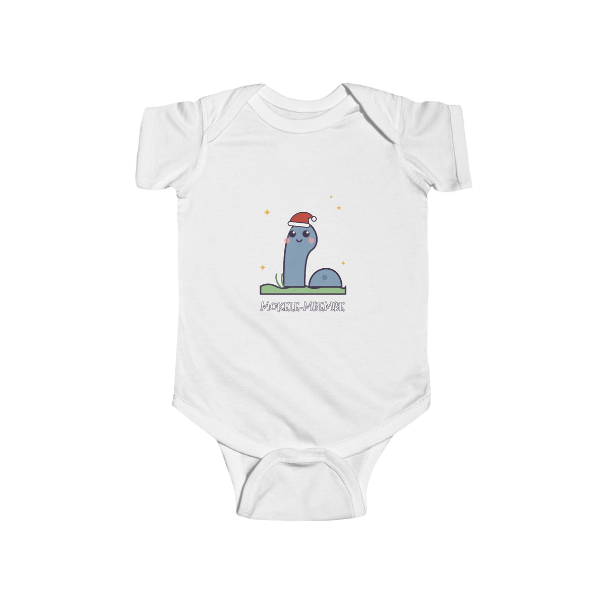Mokele-Mbembe Christmas Baby Bodysuit - Cute Santa Mokele-Mbembe Infant Onesie