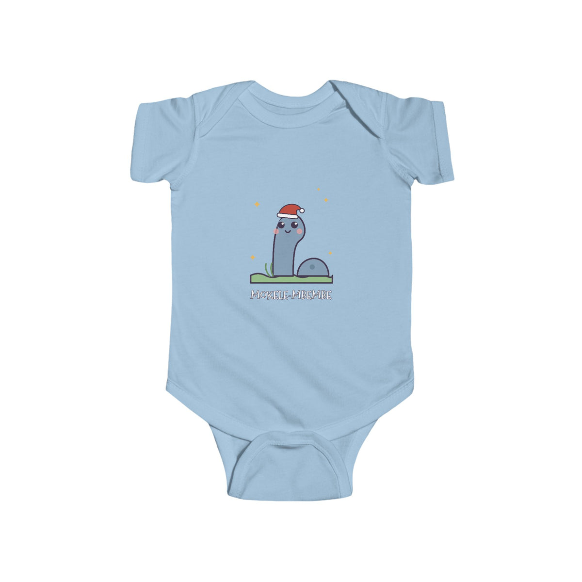 Mokele-Mbembe Christmas Baby Bodysuit - Cute Santa Mokele-Mbembe Infant Onesie