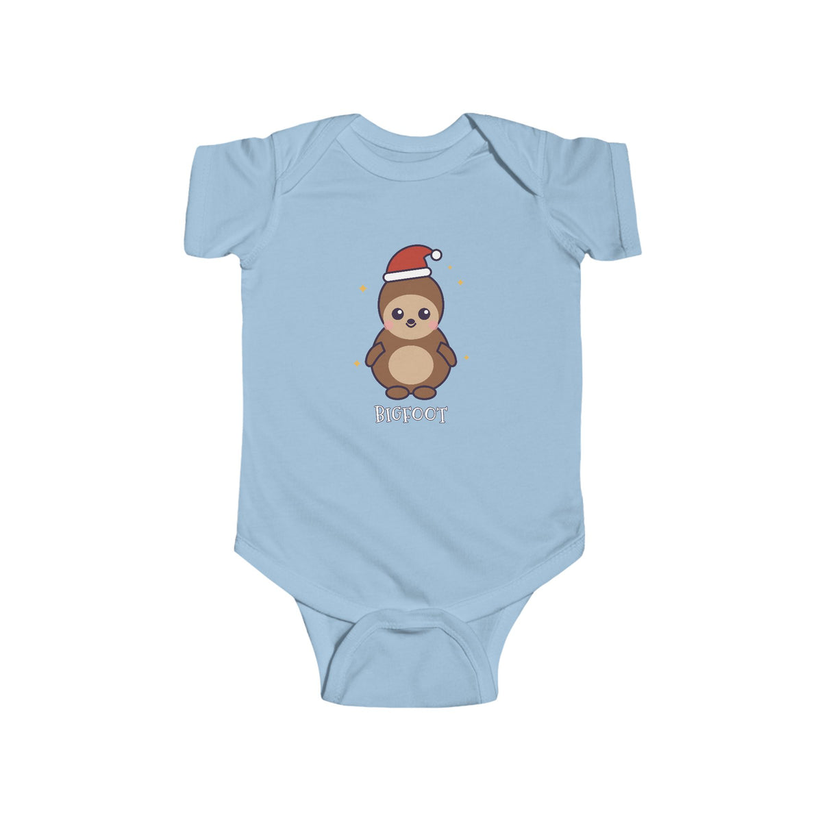 Bigfoot Christmas Baby Bodysuit - Cute Santa Bigfoot Infant Onesie