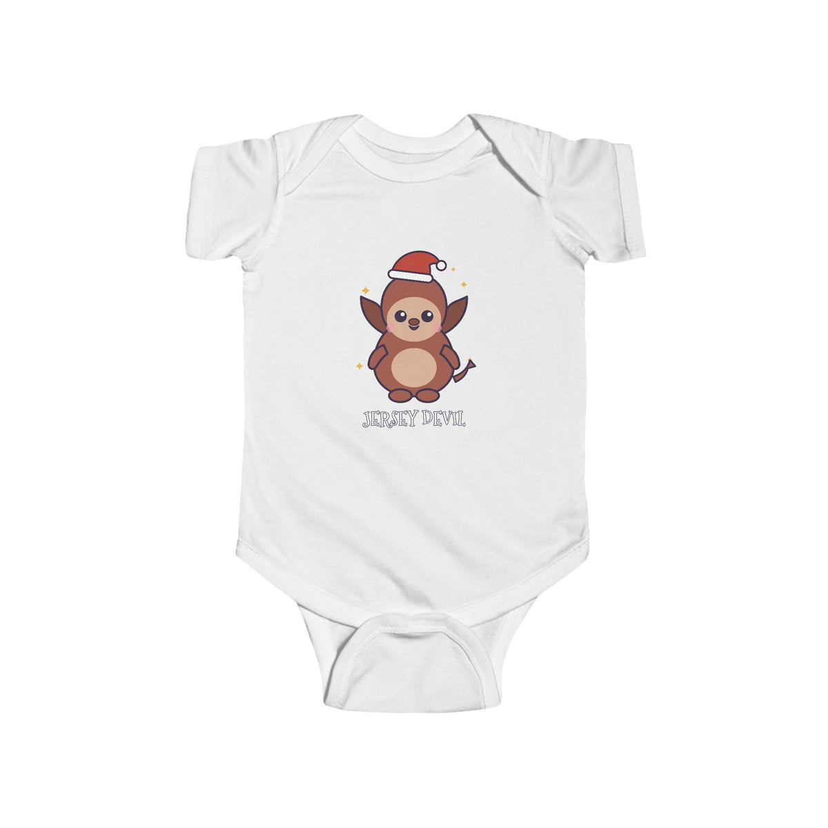 Jersey Devil Christmas Baby Bodysuit - Cute Santa Jersey Devil Infant Onesie