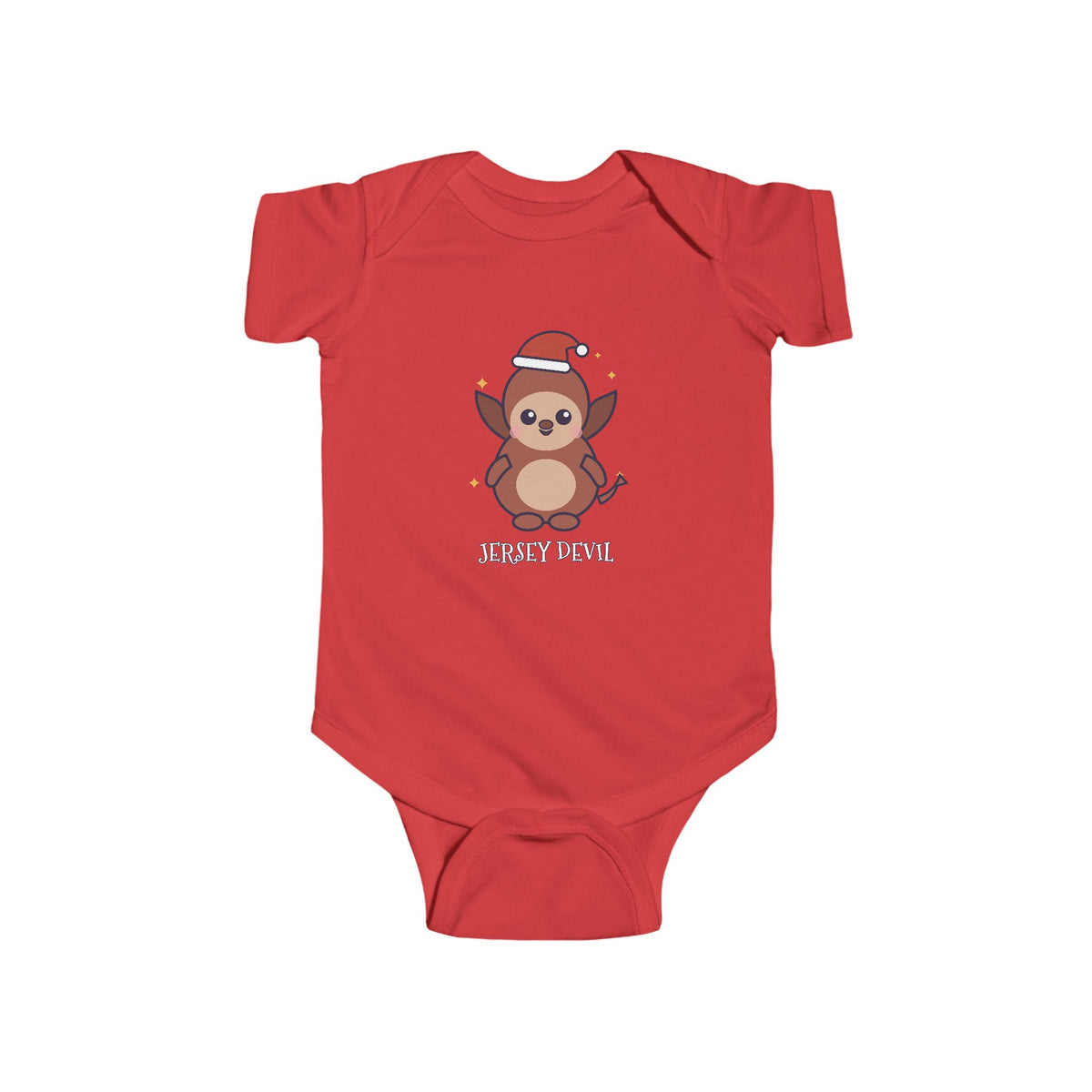 Jersey Devil Christmas Baby Bodysuit - Cute Santa Jersey Devil Infant Onesie