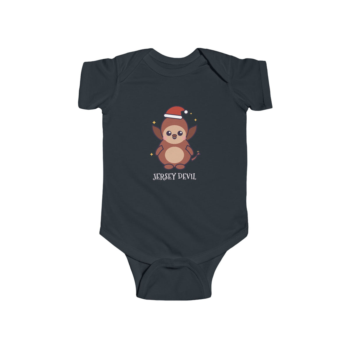 Jersey Devil Christmas Baby Bodysuit - Cute Santa Jersey Devil Infant Onesie