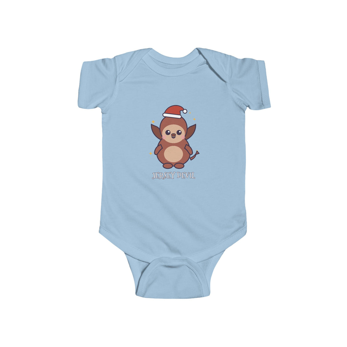 Jersey Devil Christmas Baby Bodysuit - Cute Santa Jersey Devil Infant Onesie