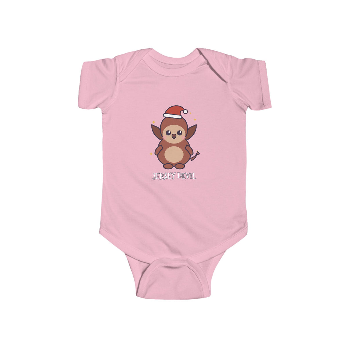 Jersey Devil Christmas Baby Bodysuit - Cute Santa Jersey Devil Infant Onesie