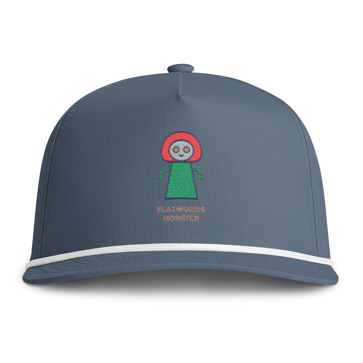Cute Flatwoods Monster Embroidered Baseball Hat — Sunwashed Rope Cap
