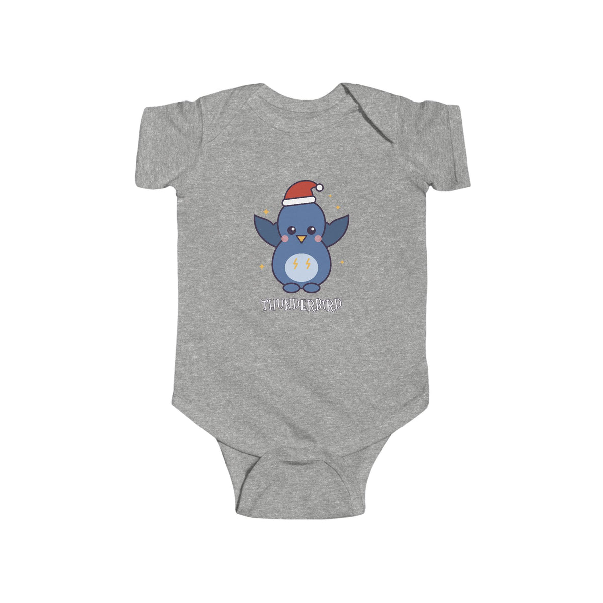 Thunderbird Christmas Baby Bodysuit - Cute Santa Thunderbird Infant Onesie