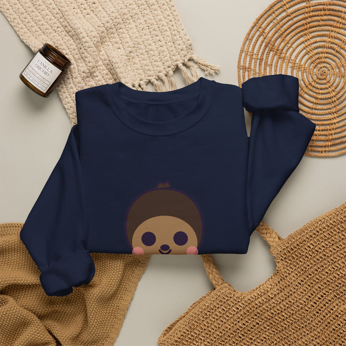 Cute Orang Mawas Unisex Graphic Pullover Sweatshirt