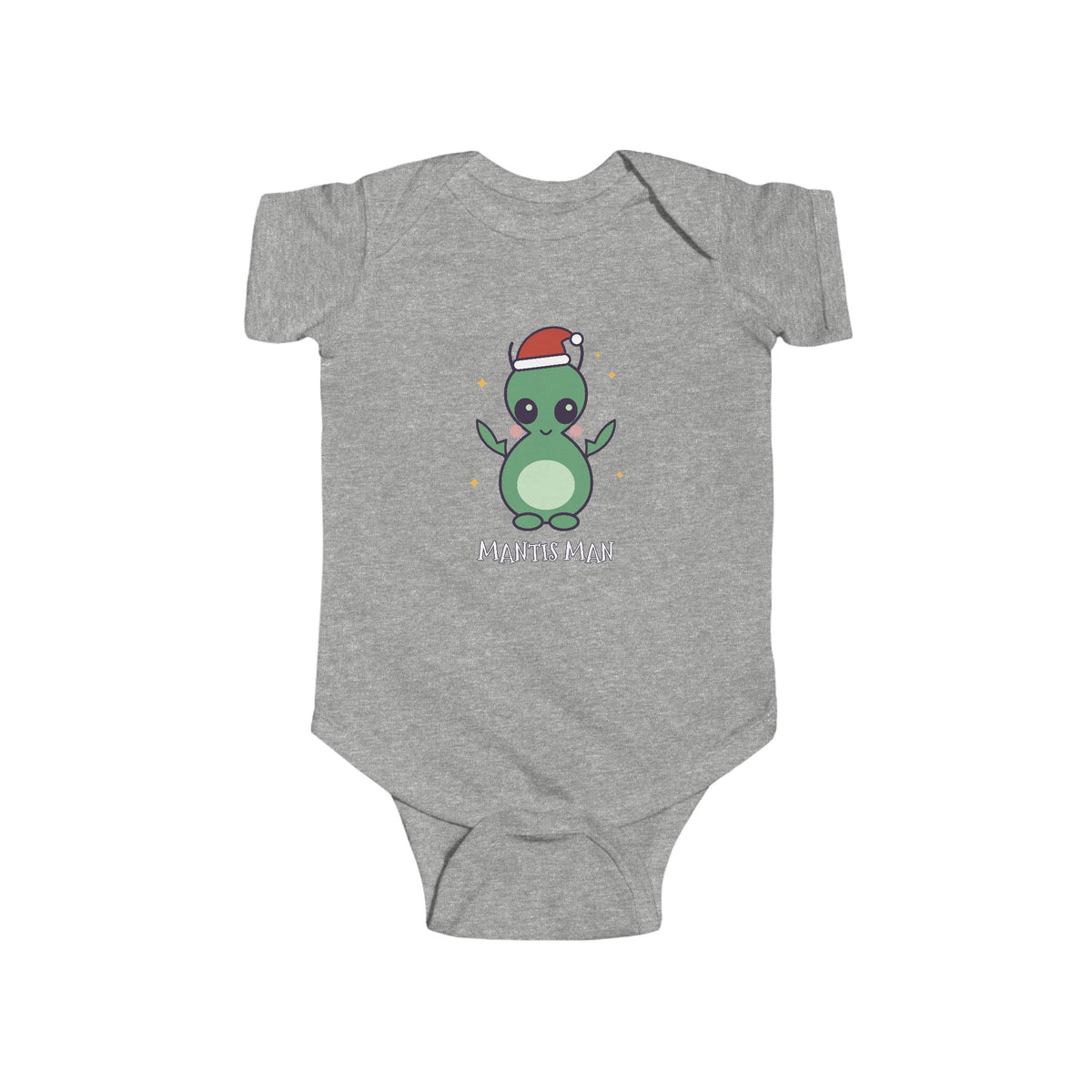 Mantis Man Christmas Baby Bodysuit - Cute Santa Mantis Man Infant Onesie
