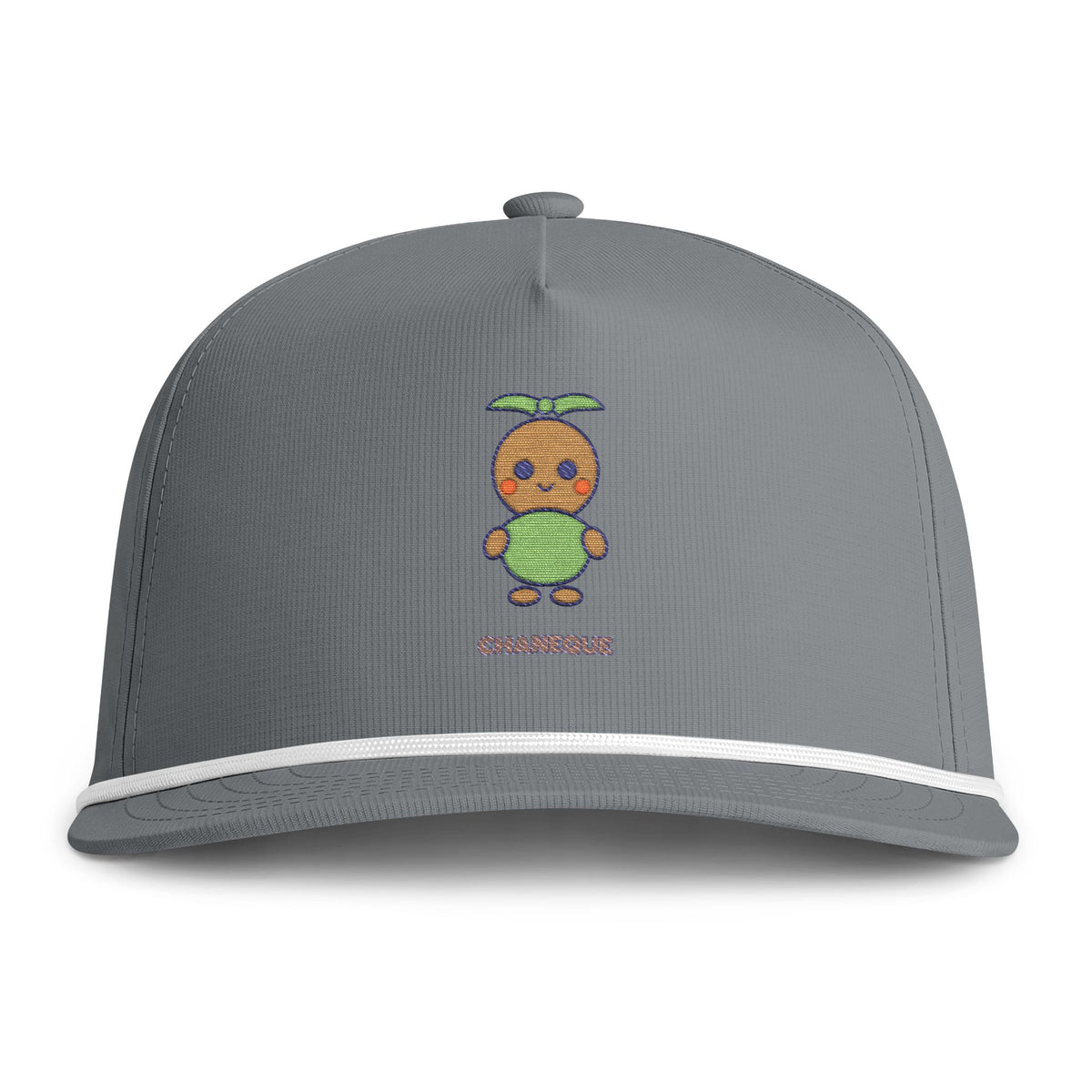 Cute Chaneque Embroidered Baseball Hat — Sunwashed Rope Cap