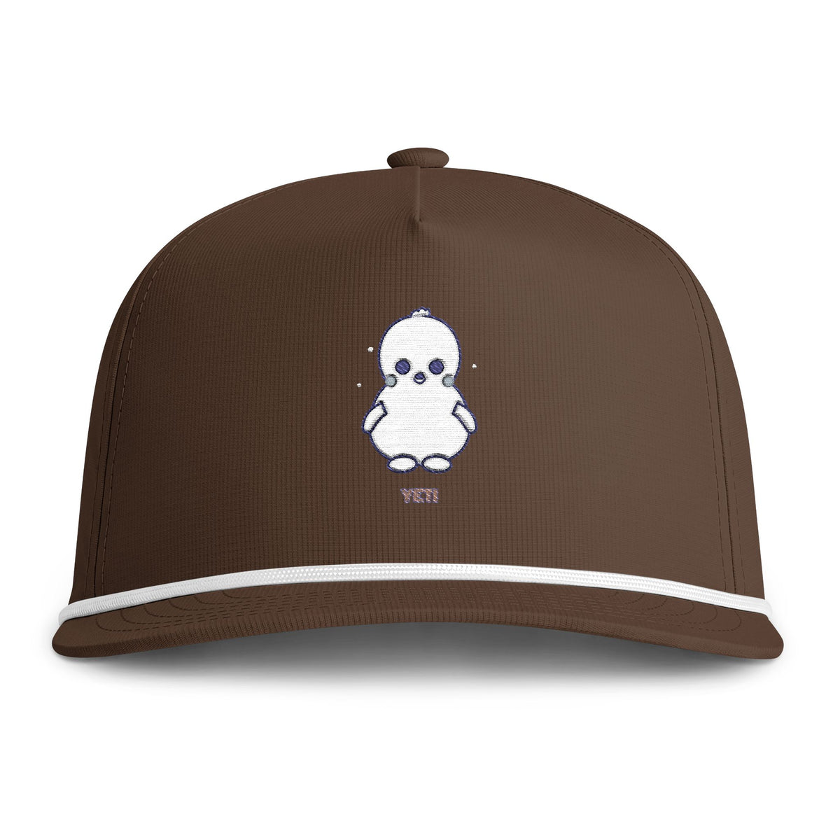 Cute Yeti Embroidered Baseball Hat — Sunwashed Rope Cap