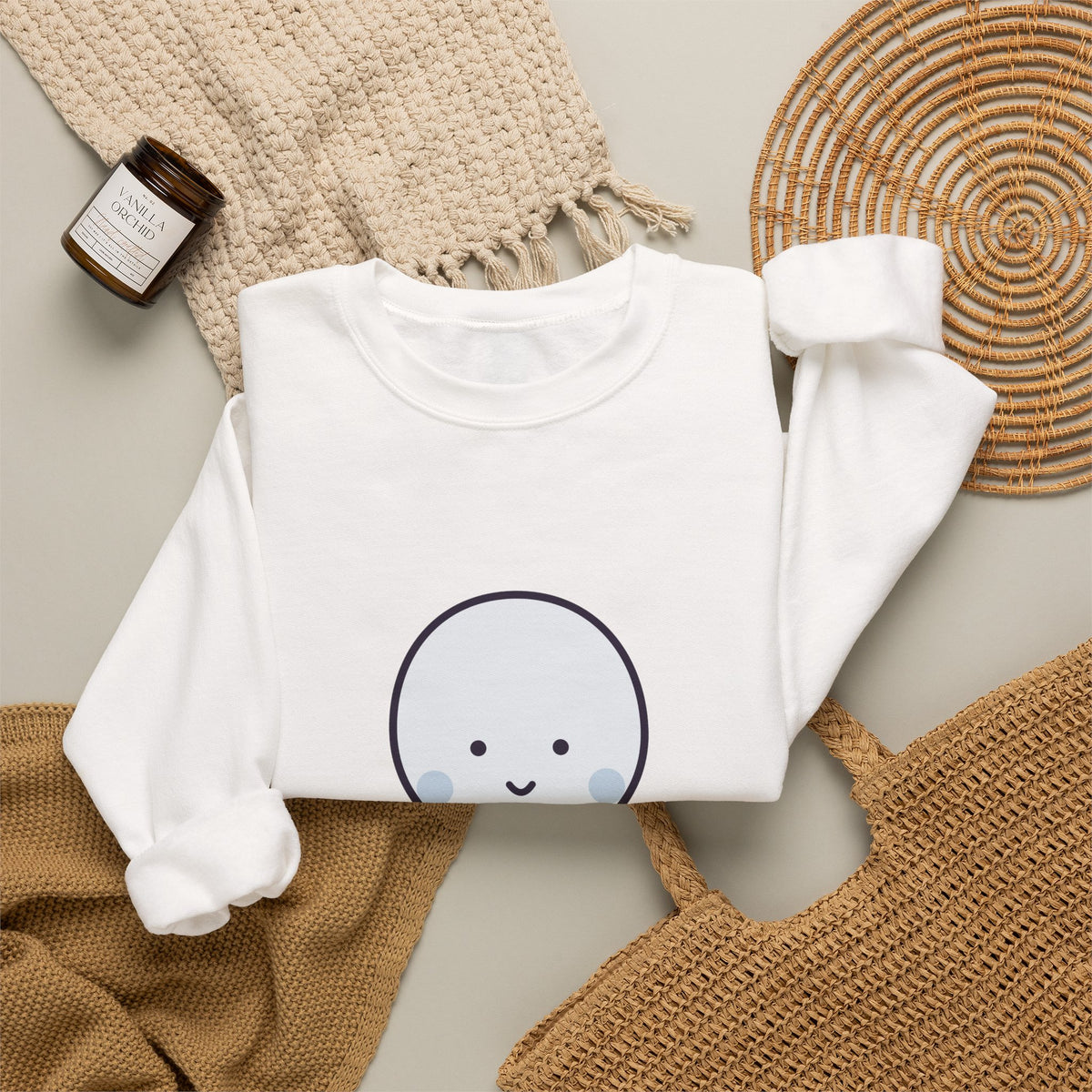 Cute Ningen Unisex Graphic Pullover Sweatshirt