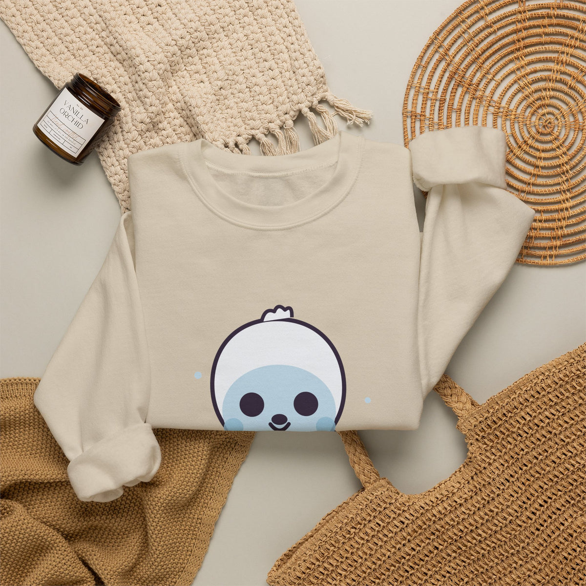 Cute Yeti Unisex Graphic Pullover Sweatshirt