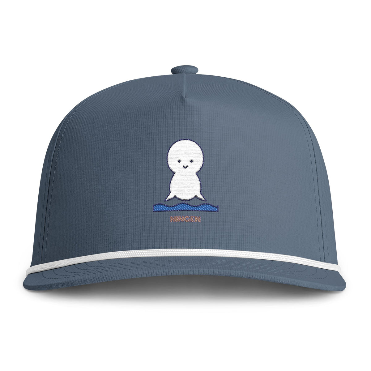 Cute Ningen Embroidered Baseball Hat — Sunwashed Rope Cap