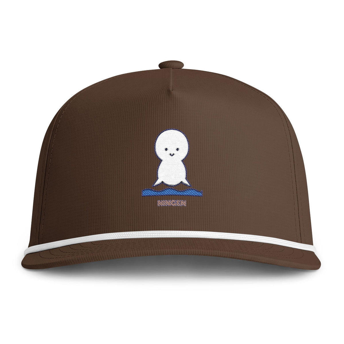 Cute Ningen Embroidered Baseball Hat — Sunwashed Rope Cap