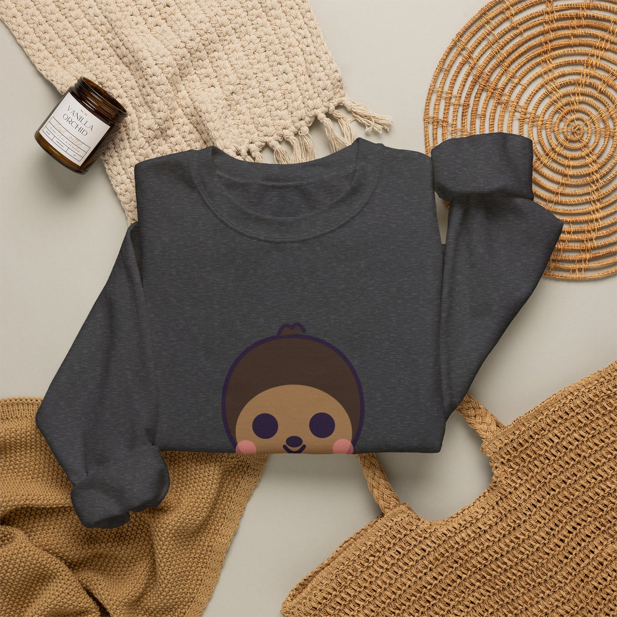 Cute Orang Mawas Unisex Graphic Pullover Sweatshirt