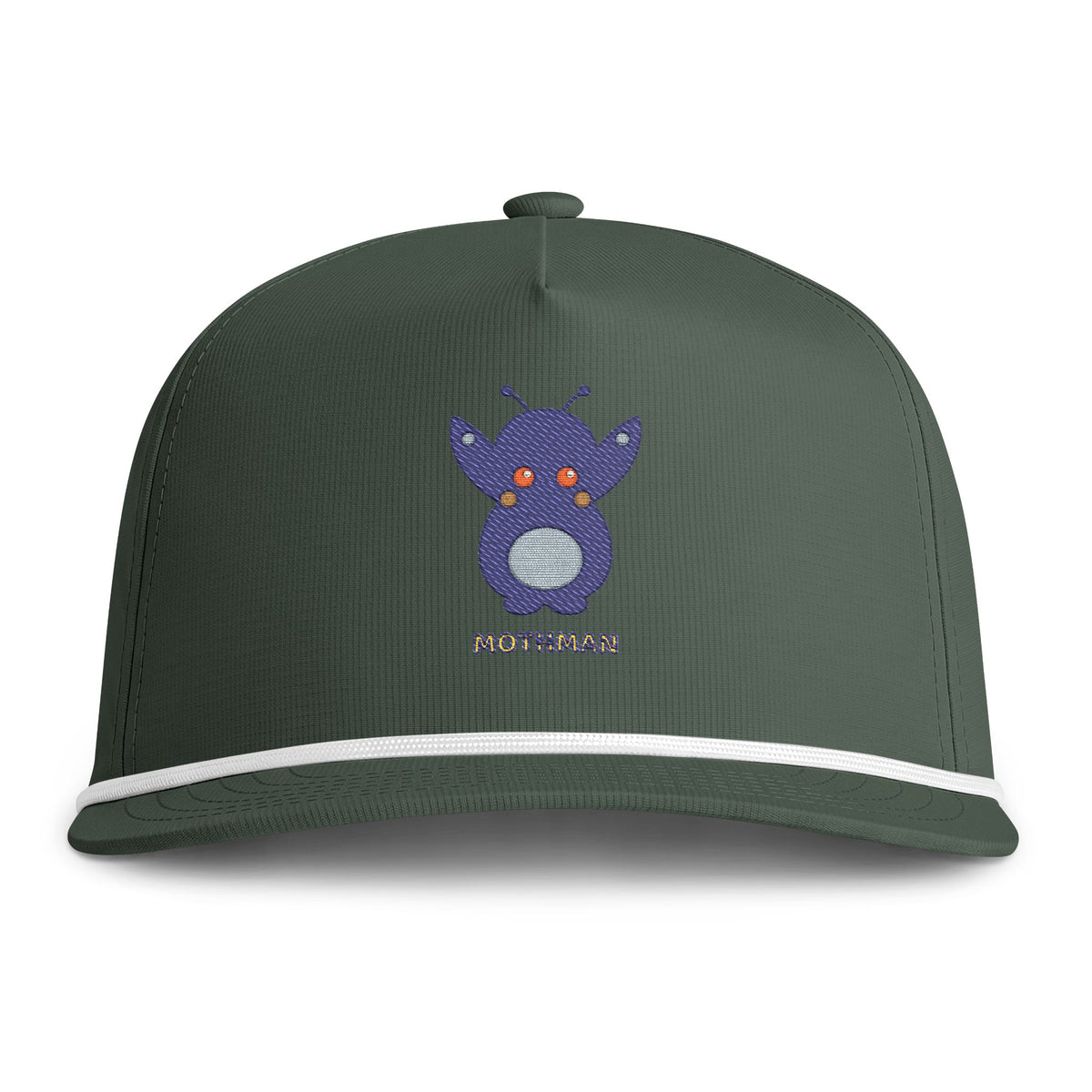 Sunwashed Rope Cap — Cute Mothman Embroidered Baseball Hat