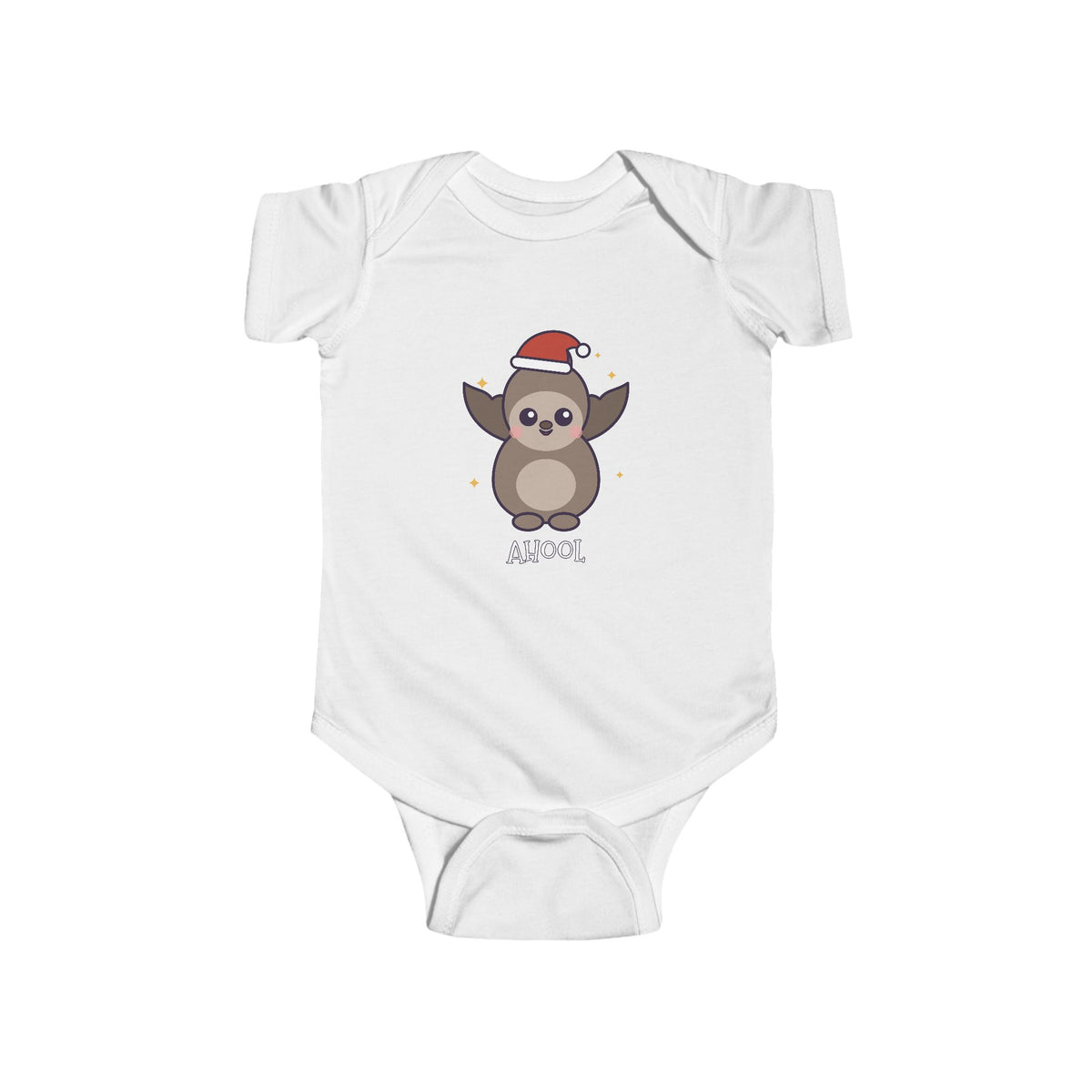 Ahool Christmas Baby Bodysuit - Cute Santa Ahool Infant Onesie