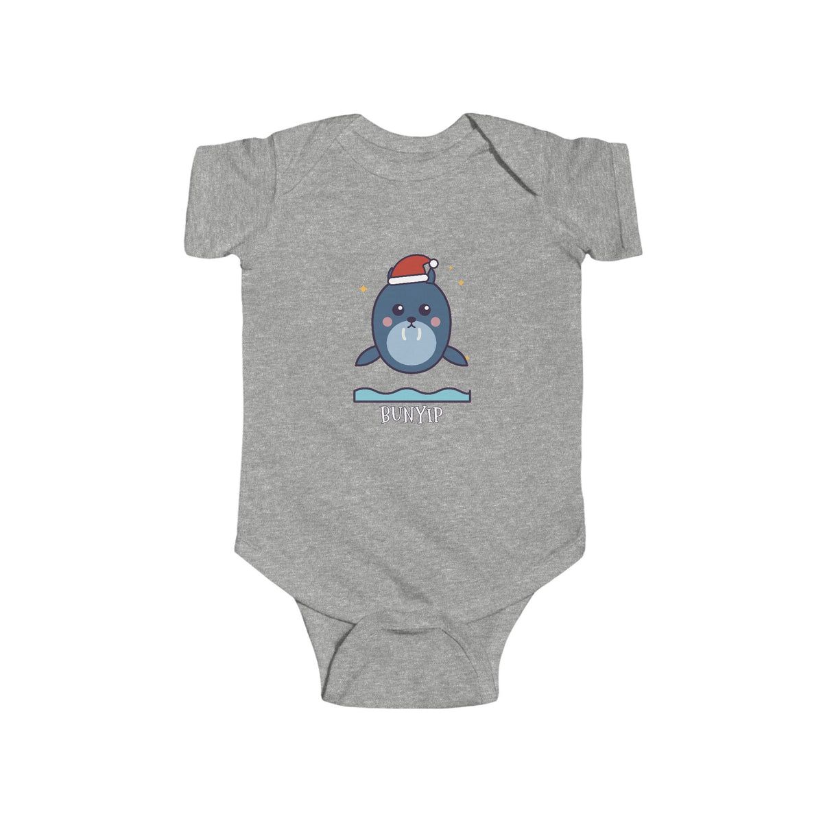 Bunyip Christmas Baby Bodysuit - Cute Santa Bunyip Infant Onesie