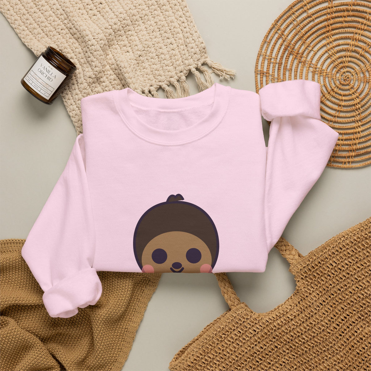 Cute Orang Mawas Unisex Graphic Pullover Sweatshirt