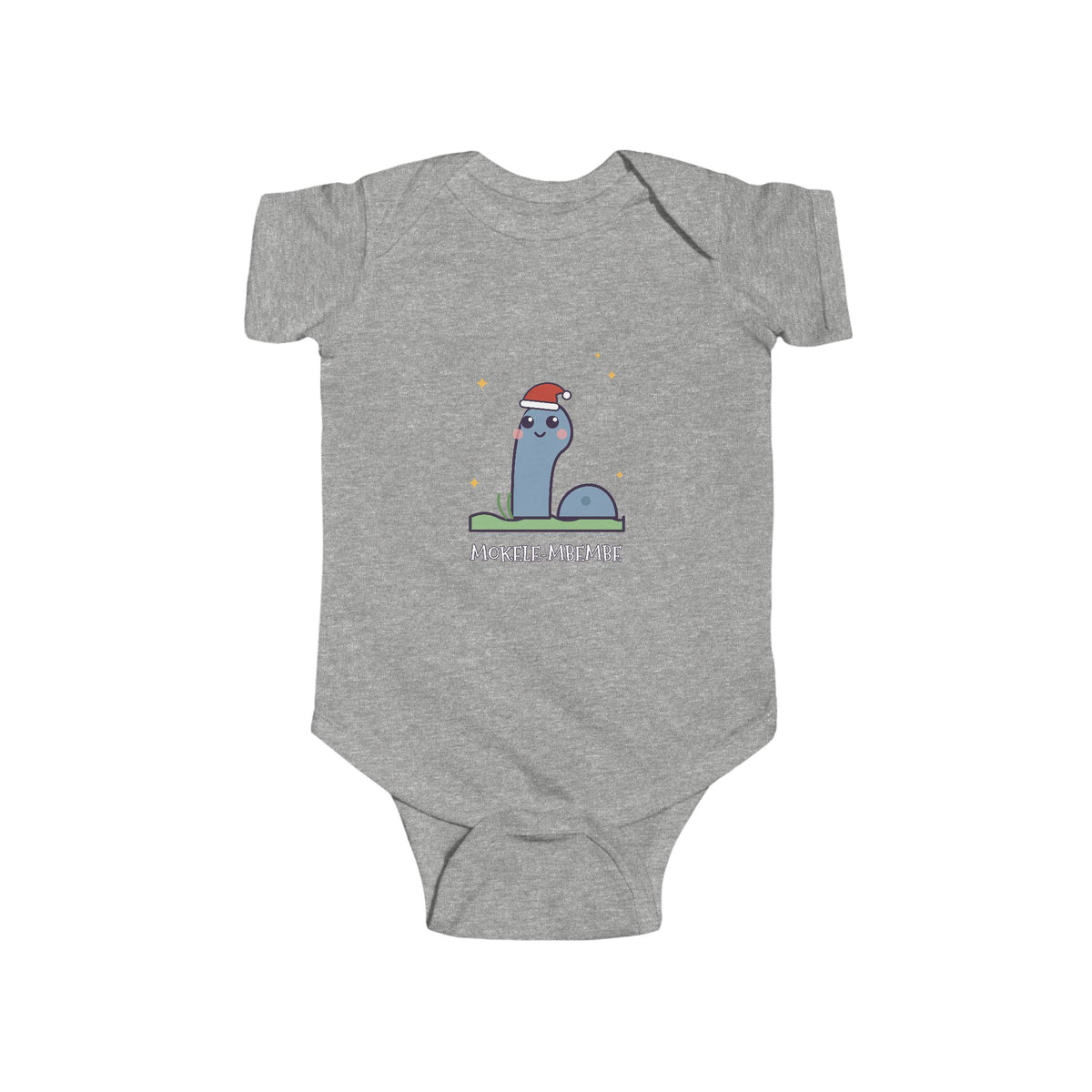 Mokele-Mbembe Christmas Baby Bodysuit - Cute Santa Mokele-Mbembe Infant Onesie