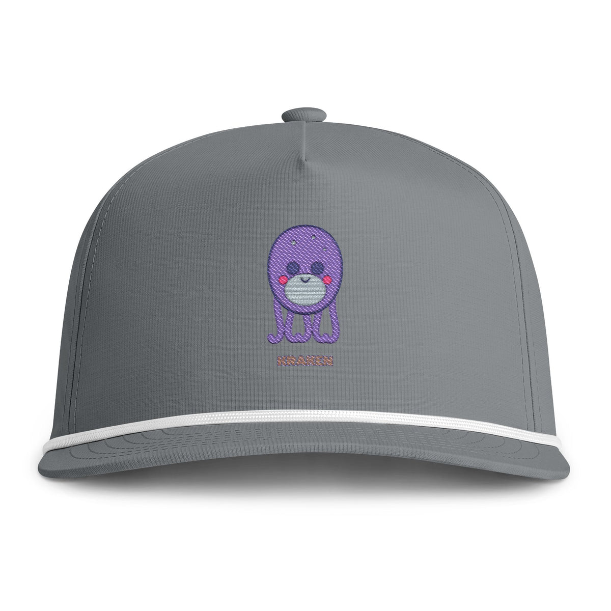 Cute Kraken Embroidered Baseball Hat — Sunwashed Rope Cap