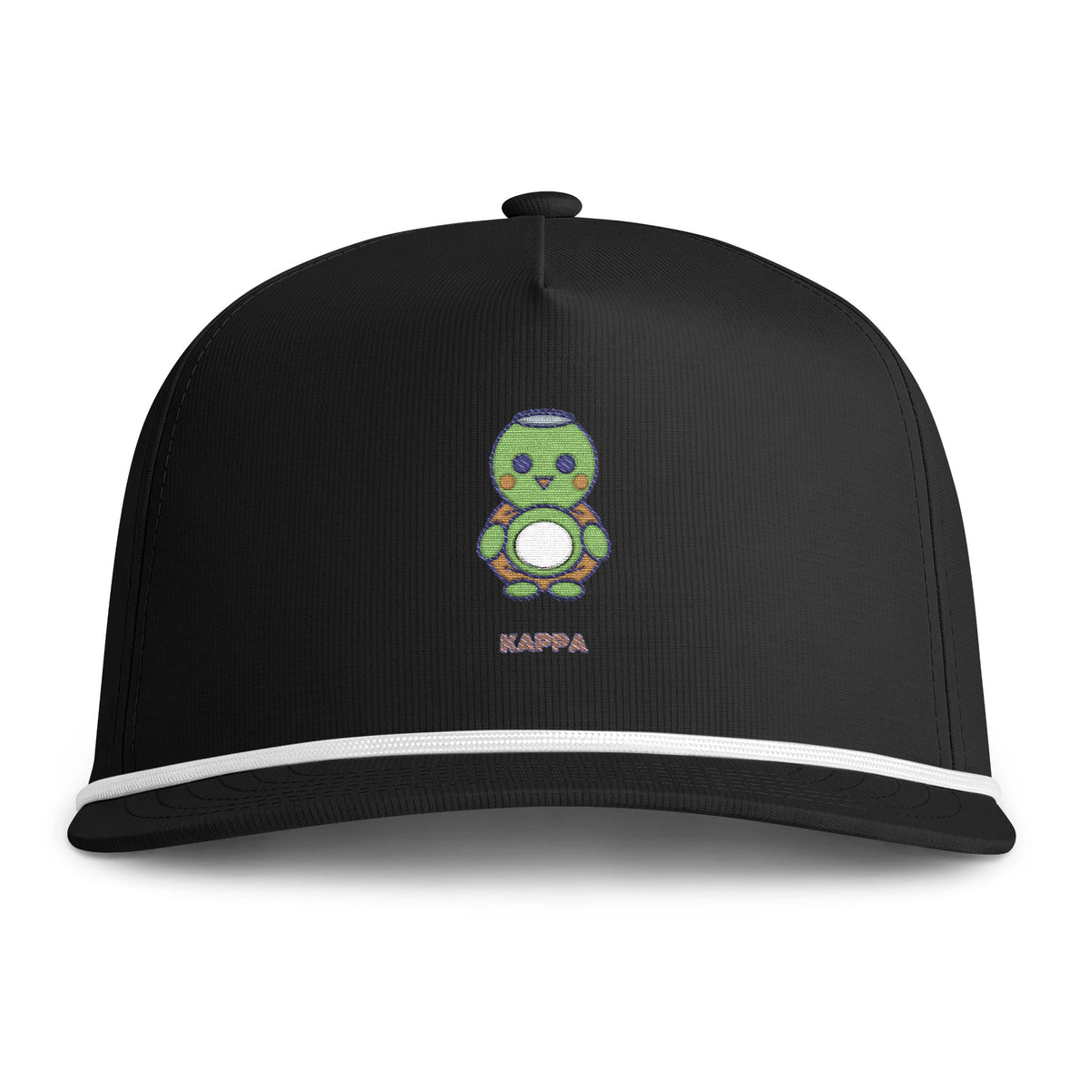 Cute Kappa Embroidered Baseball Hat — Sunwashed Rope Cap