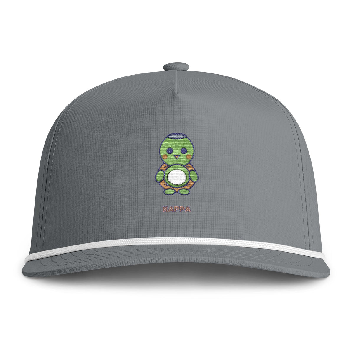 Cute Kappa Embroidered Baseball Hat — Sunwashed Rope Cap