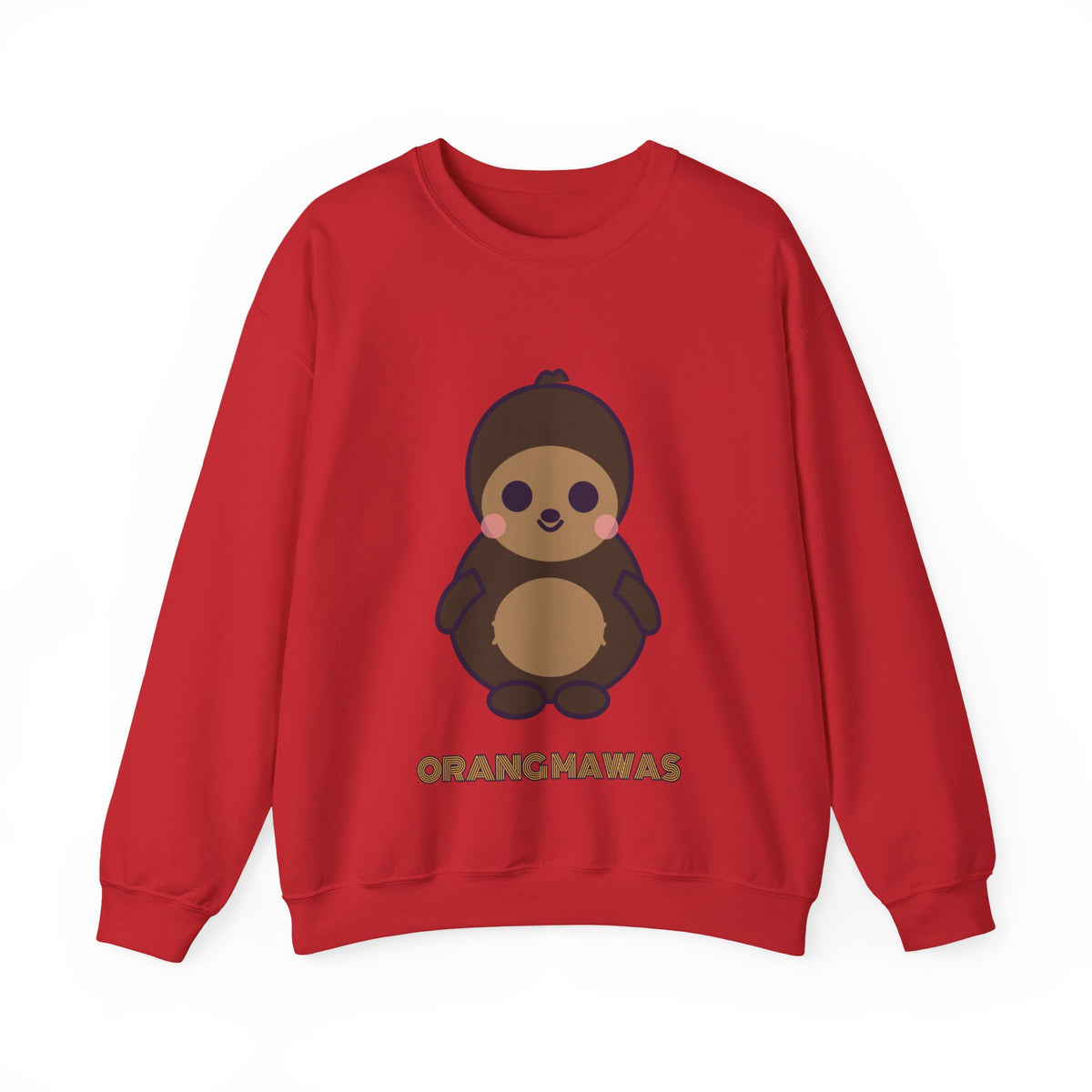 Cute Orang Mawas Unisex Graphic Pullover Sweatshirt