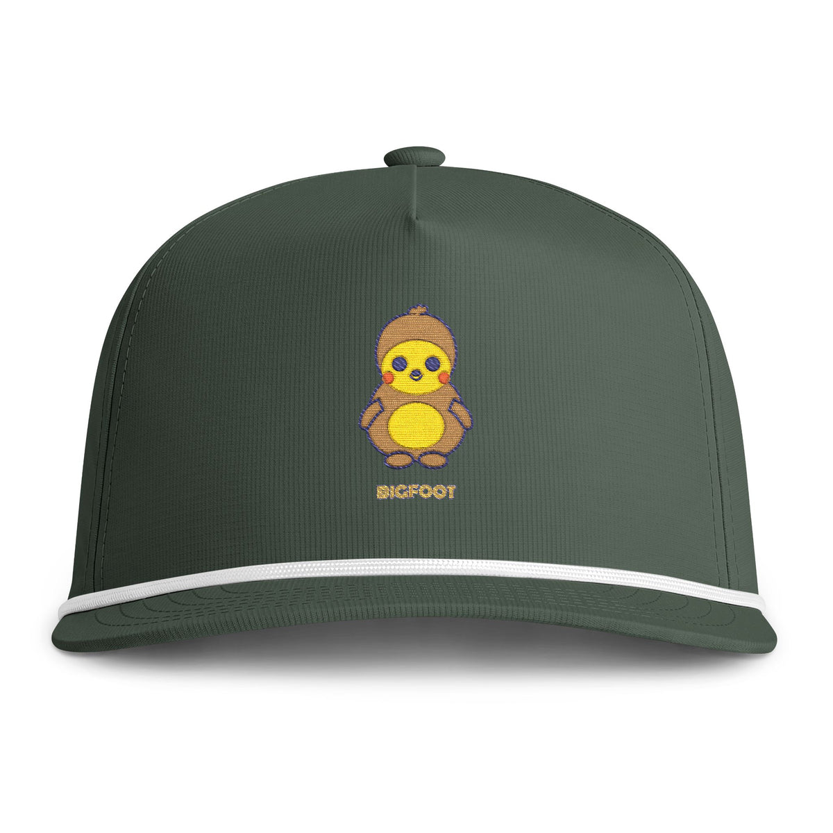 Cute Bigfoot Embroidered Baseball Hat — Sunwashed Rope Cap