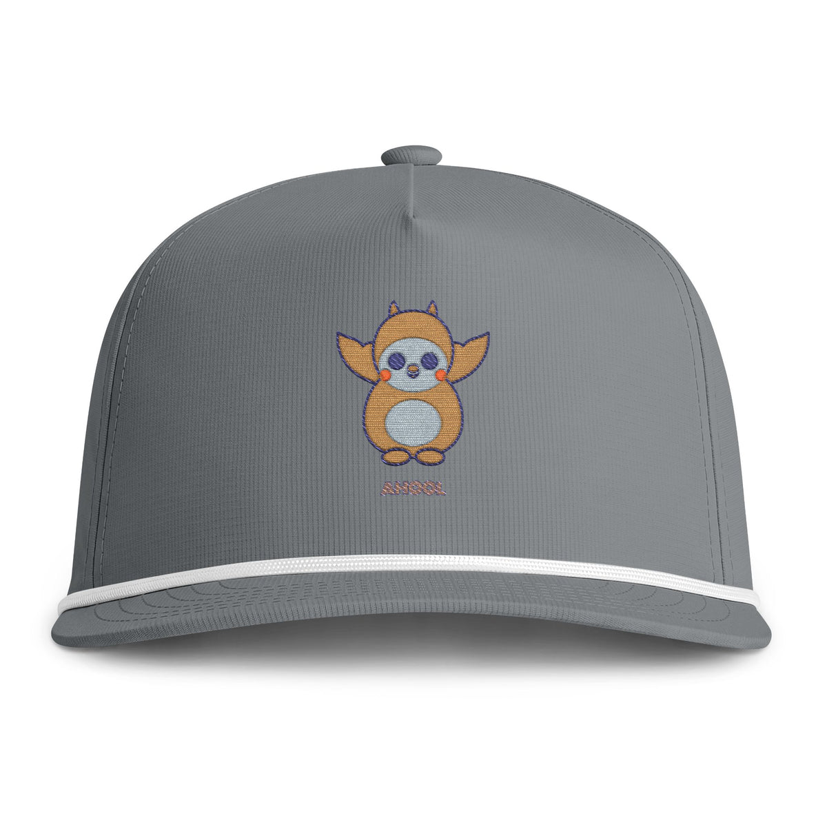 Cute Ahool Embroidered Baseball Hat — Sunwashed Rope Cap