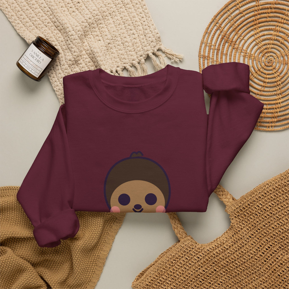 Cute Orang Mawas Unisex Graphic Pullover Sweatshirt