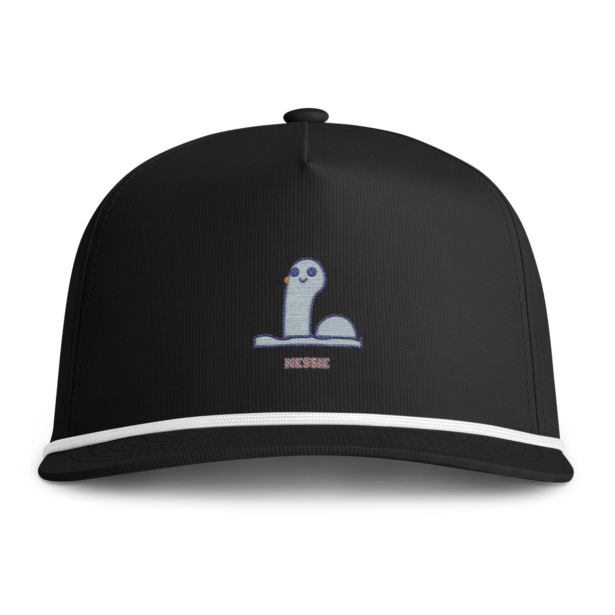 Cute Nessie Embroidered Baseball Hat — Sunwashed Rope Cap