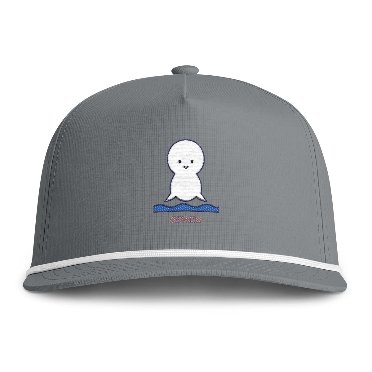 Cute Ningen Embroidered Baseball Hat — Sunwashed Rope Cap