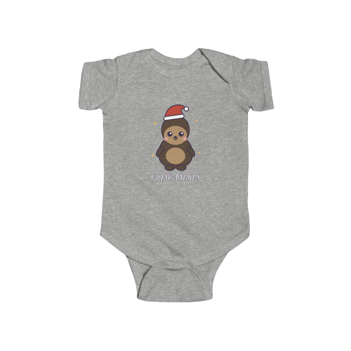 Orang Mawas Christmas Baby Bodysuit - Cute Santa Orang Mawas Infant Onesie