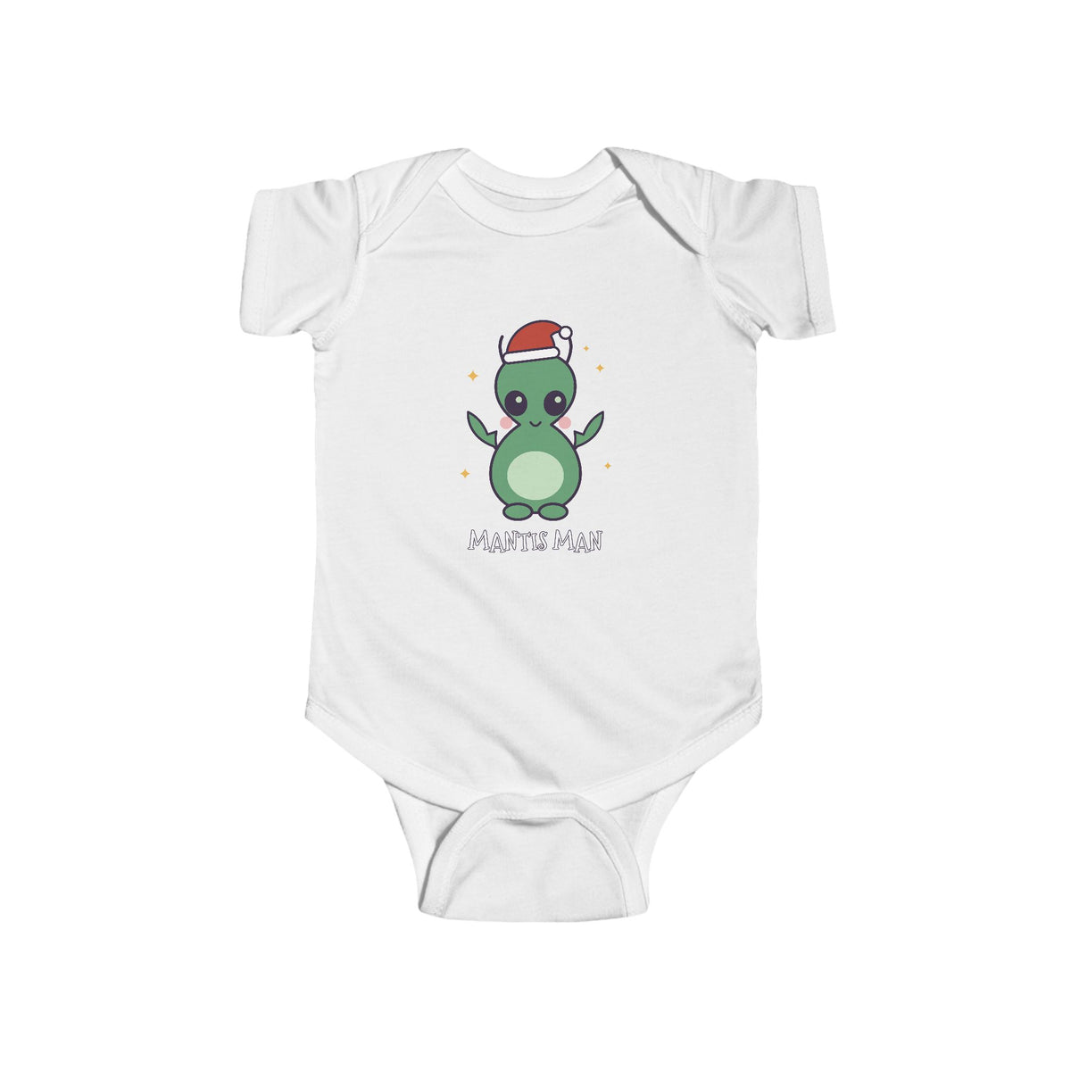 Mantis Man Christmas Baby Bodysuit - Cute Santa Mantis Man Infant Onesie