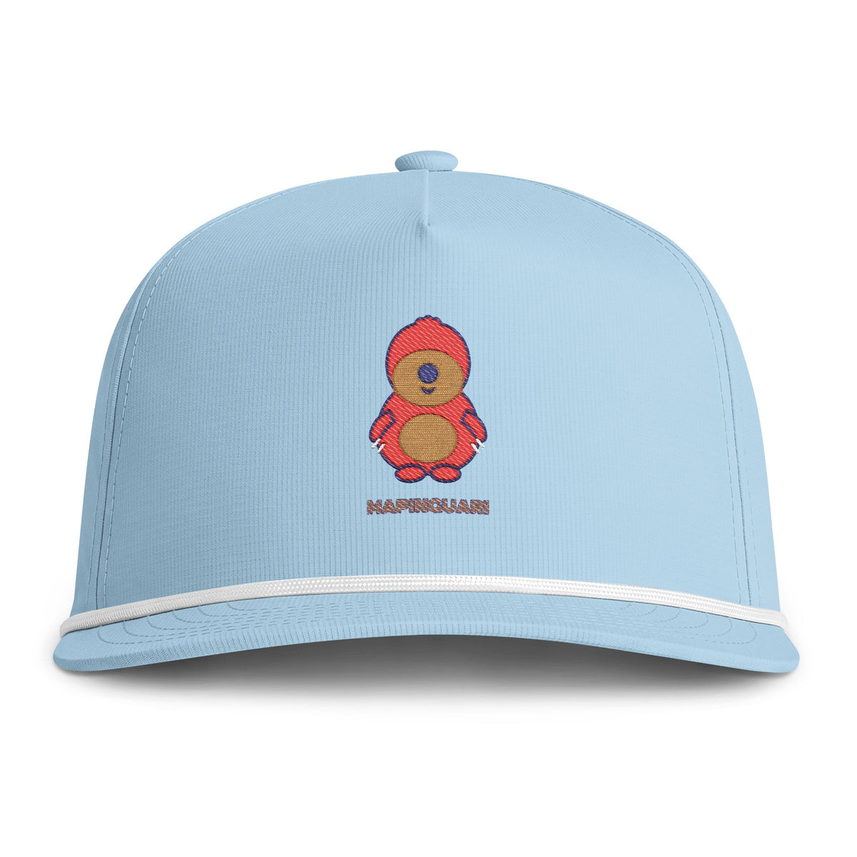 Cute Mapinguari Embroidered Baseball Hat — Sunwashed Rope Cap