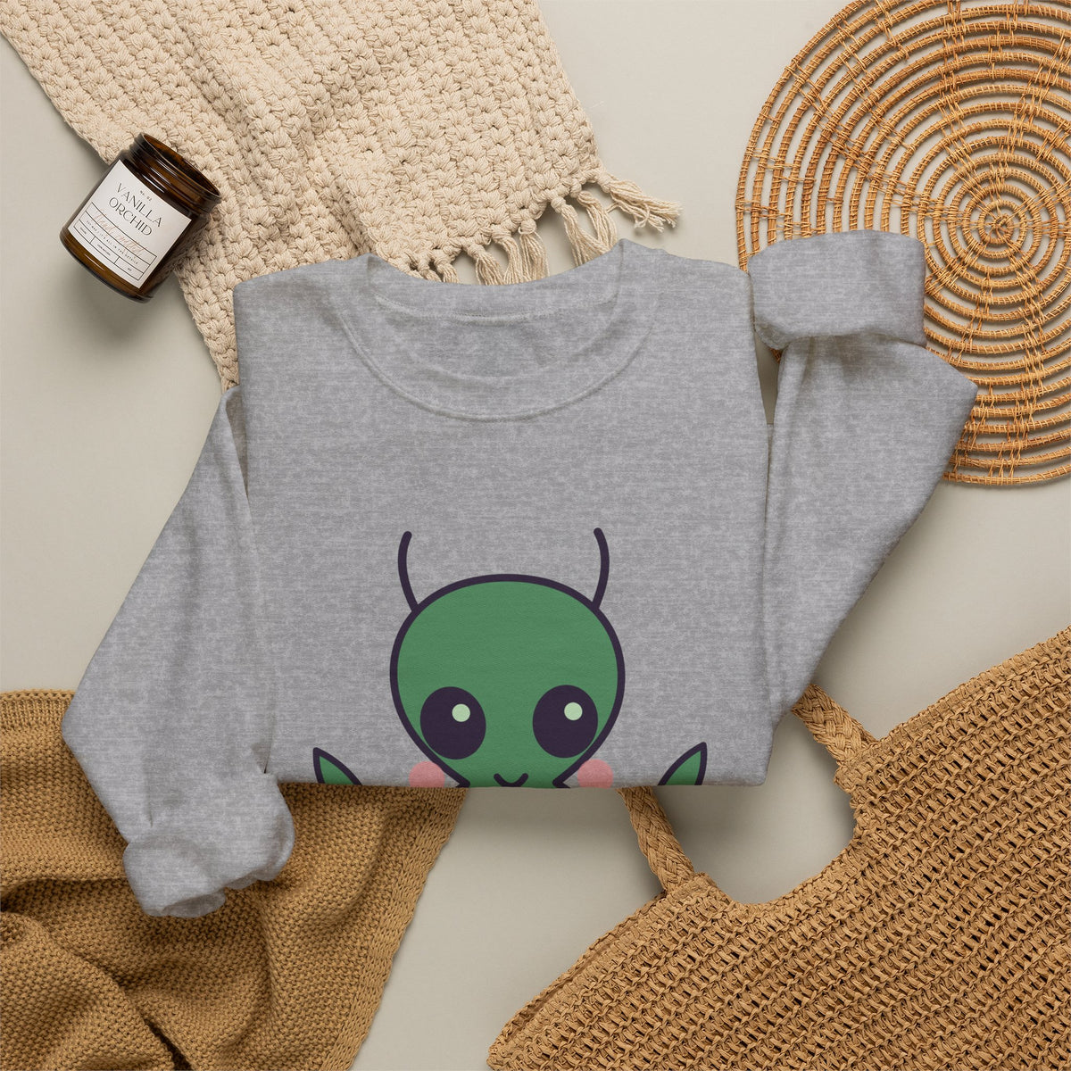 Cute Mantis Man Unisex Graphic Pullover Sweatshirt