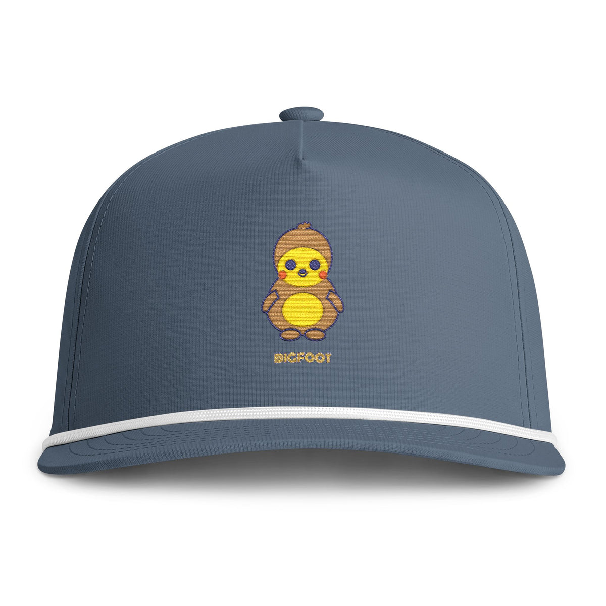 Cute Bigfoot Embroidered Baseball Hat — Sunwashed Rope Cap