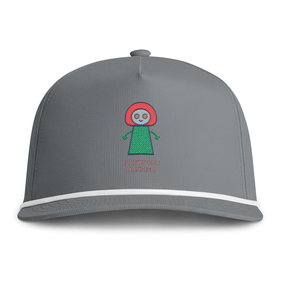 Cute Flatwoods Monster Embroidered Baseball Hat — Sunwashed Rope Cap