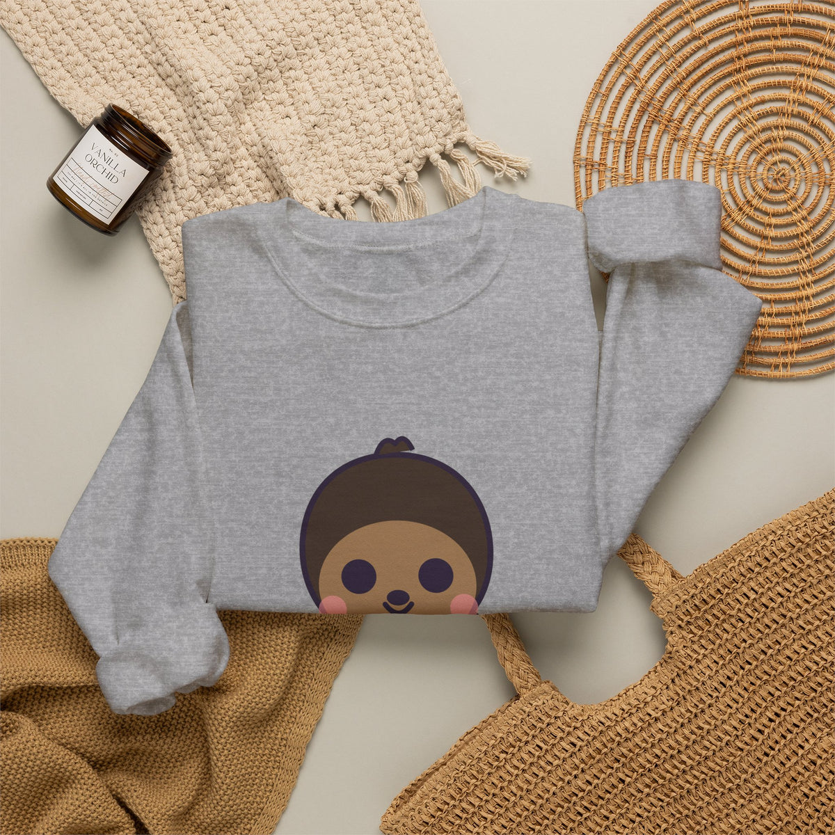 Cute Orang Mawas Unisex Graphic Pullover Sweatshirt