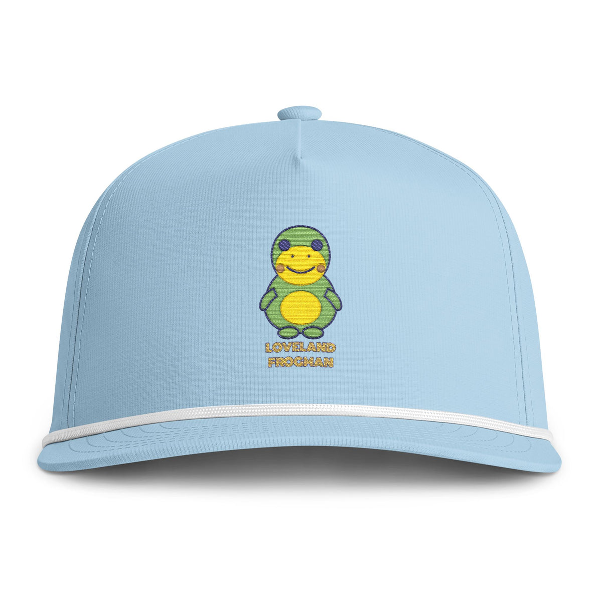 Cute Loveland Frogman Embroidered Baseball Hat — Sunwashed Rope Cap