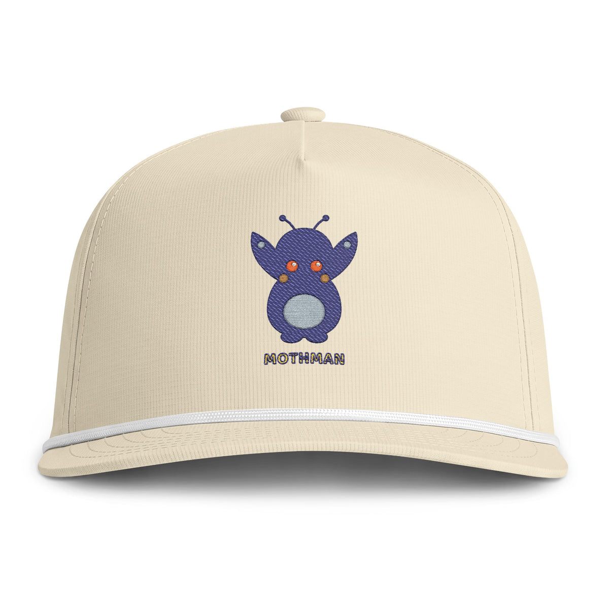 Sunwashed Rope Cap — Cute Mothman Embroidered Baseball Hat