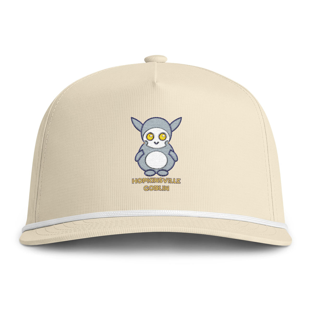 Cute Hopkinsville Goblin Embroidered Baseball Hat — Sunwashed Rope Cap