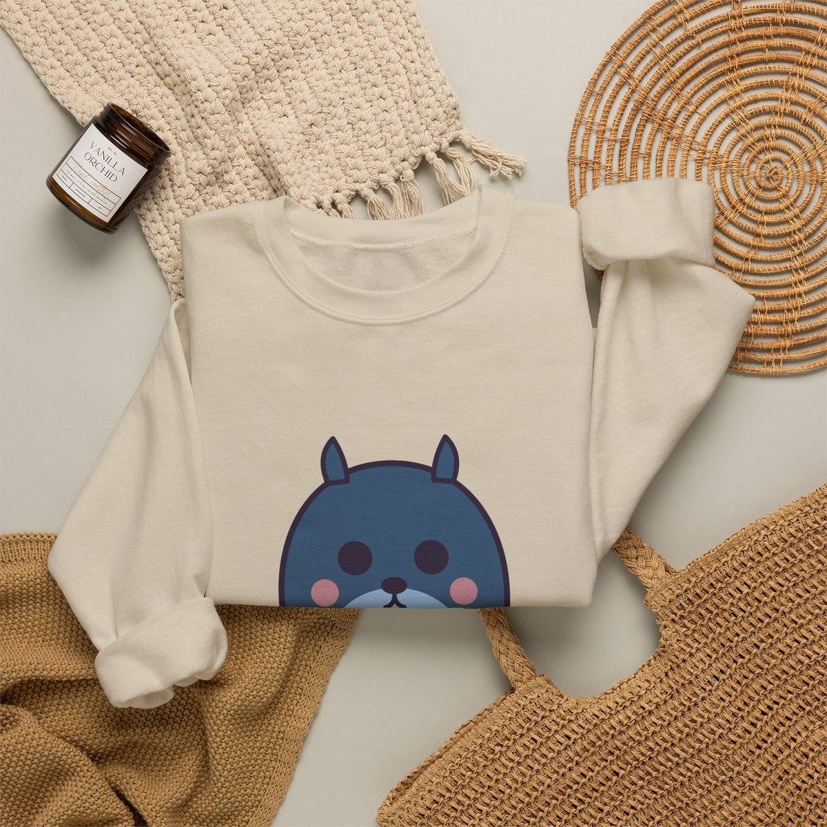 Cute Bunyip Unisex Graphic Pullover Sweatshirt