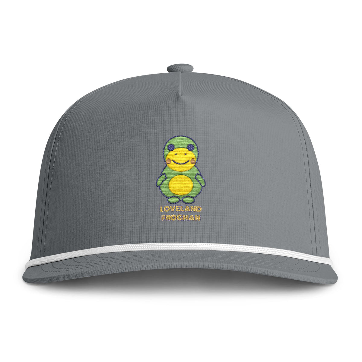 Cute Loveland Frogman Embroidered Baseball Hat — Sunwashed Rope Cap